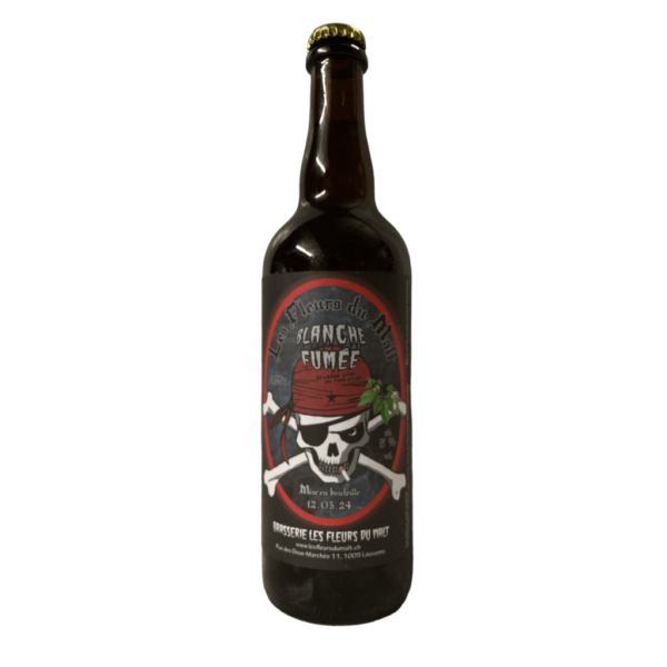 Bouteille de bière Blanche fumée