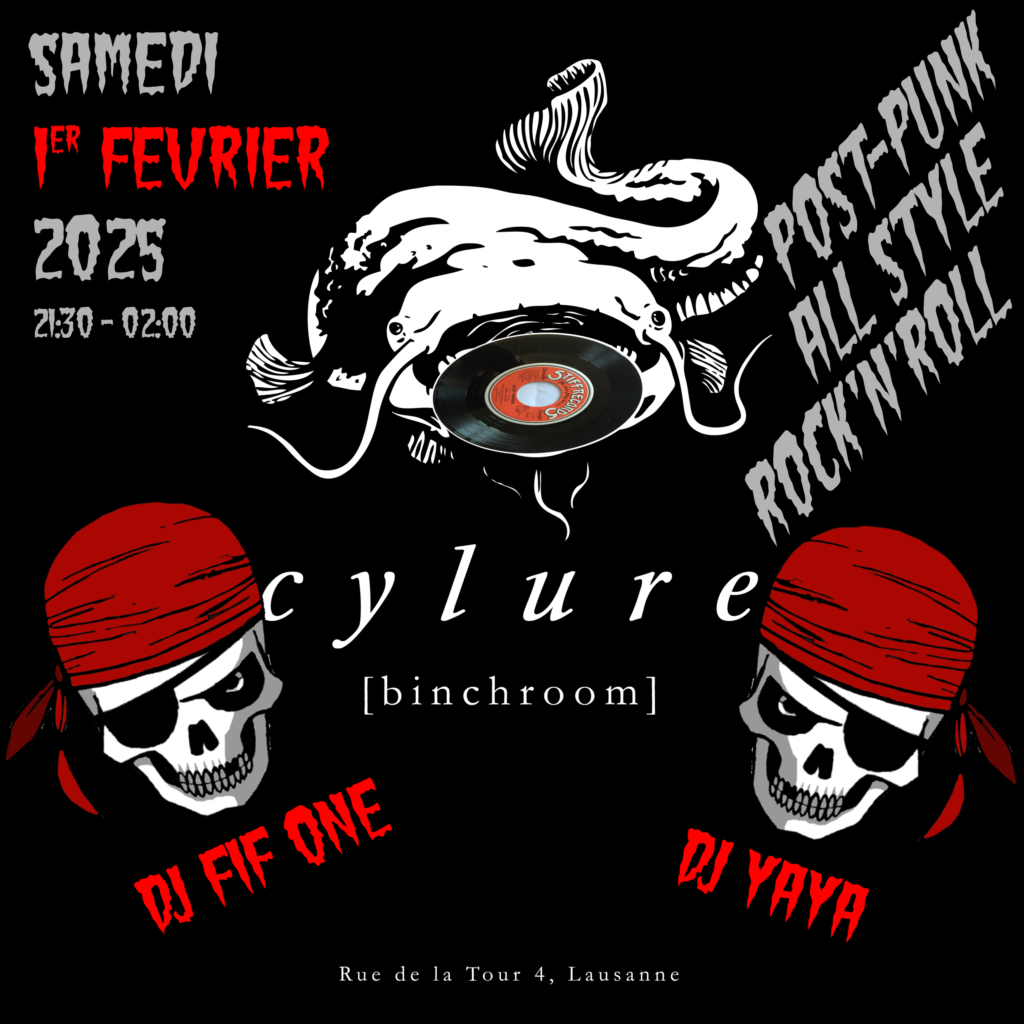 Samedi 1er février 2025
Dj Fif One & Yaya
Cylure 21:30-02:00