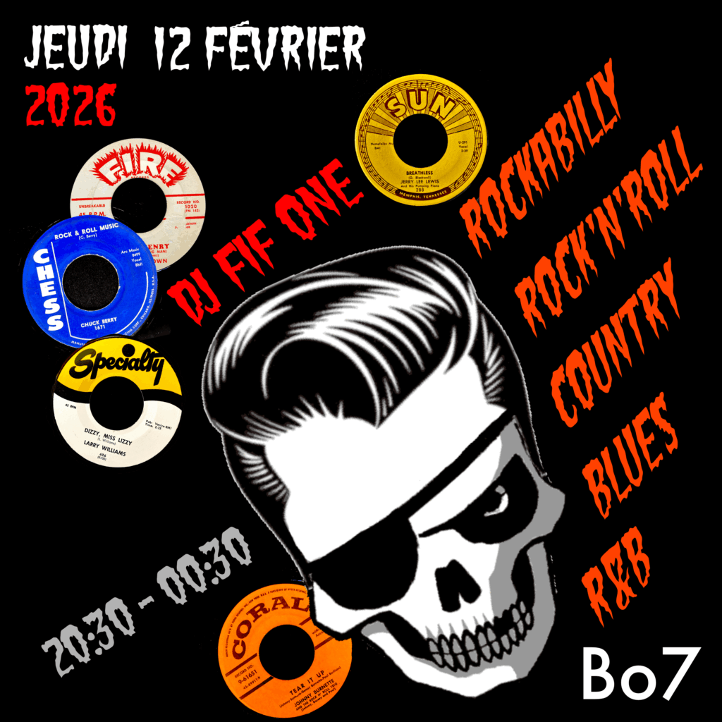 Je 12 février 2026
Dj FIF ONE
(Rockabilly / R&B / Rock'n'Roll)
20:30-00:30
BOSSETTE
Place du Nord 4
1005 Lausanne