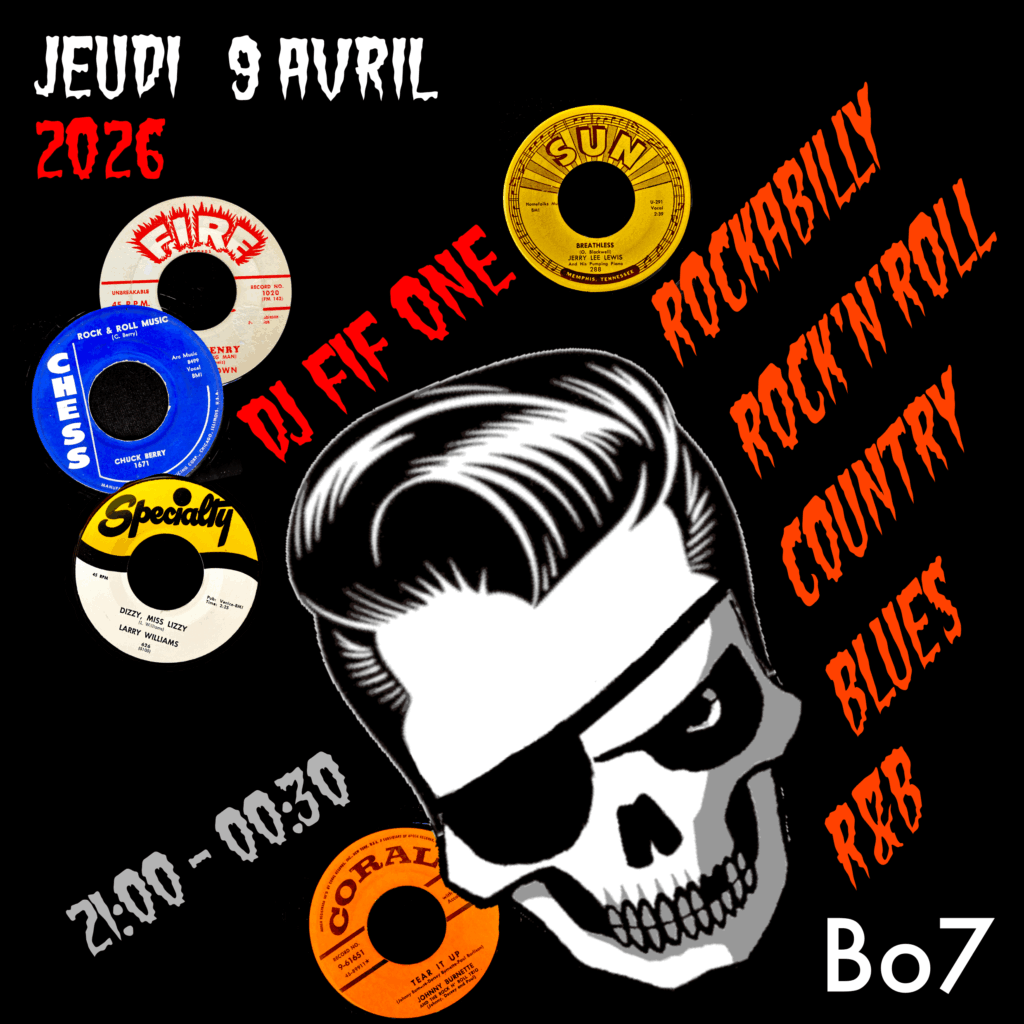 Je 9 avril 2026
Dj FIF ONE
(Rockabilly / R&B / Rock'n'Roll)
21:00-00:30
BOSSETTE
Place du Nord 4
1005 Lausanne